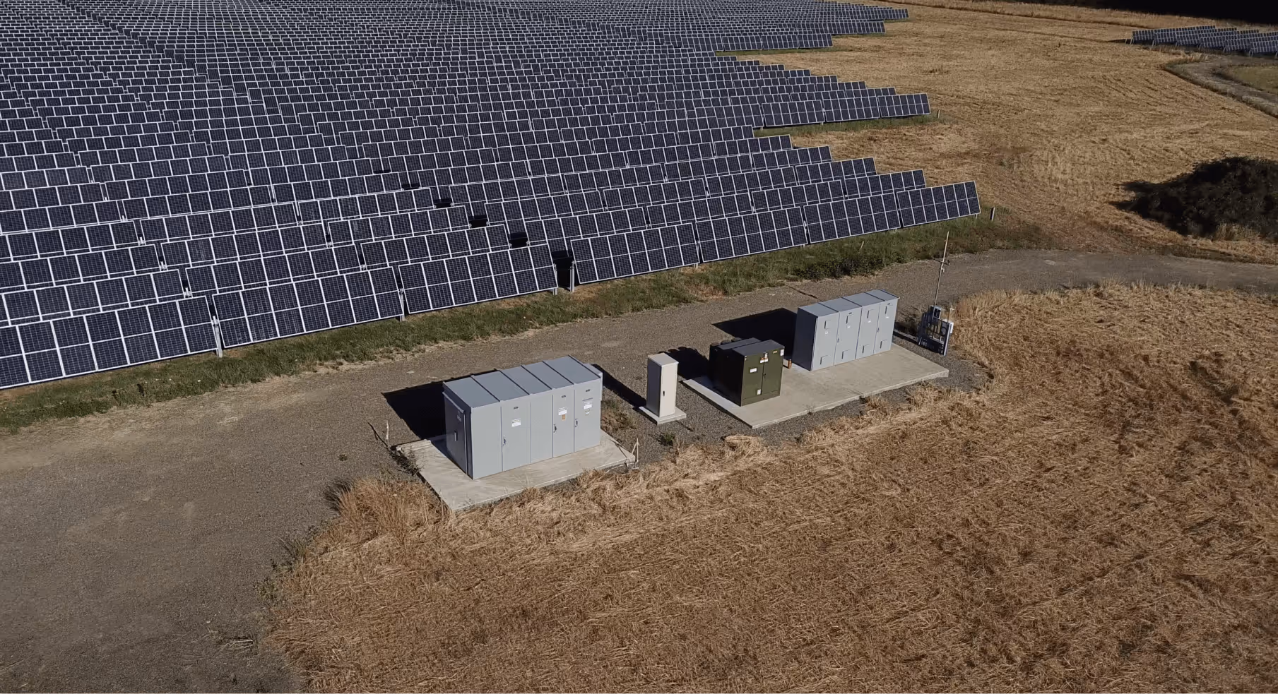 this is a padmount transformer powering a solar field