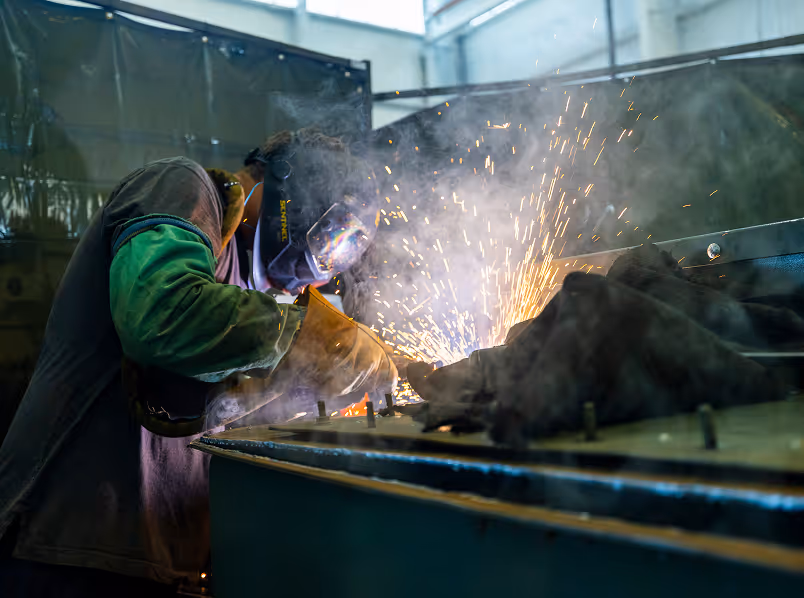 Maddox Transformer technician fabricating a padmount transformer