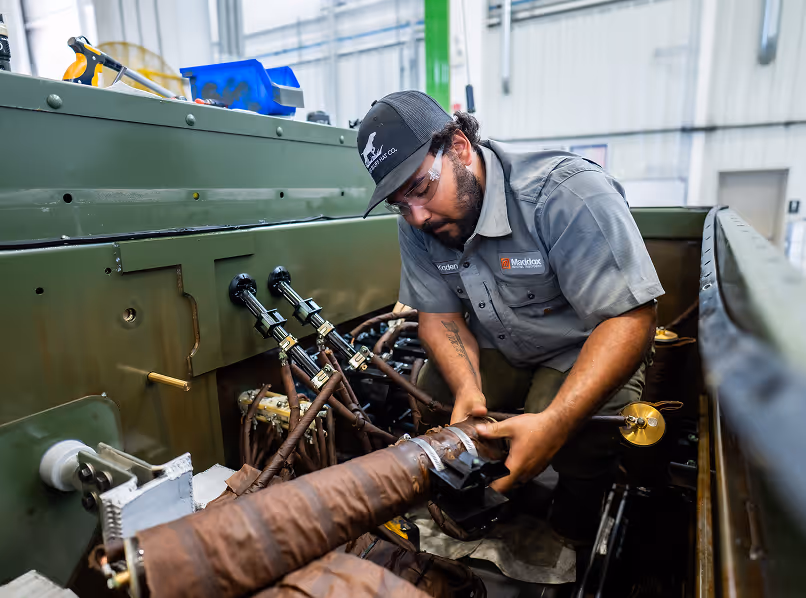 Maddox Transformer technician remanufacturing a padmount transformer in Greer, SC