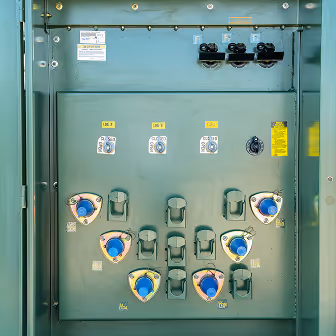 1500 kVA Padmount primary dead front bushings with loadbreak switches and tap changer