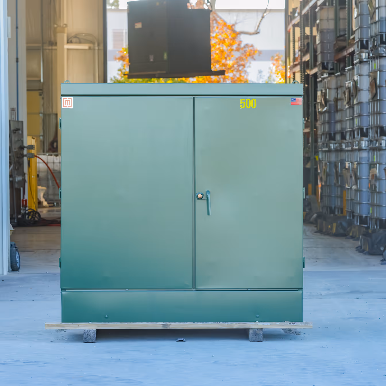 500 kVA Padmount Front with cabinet door closed