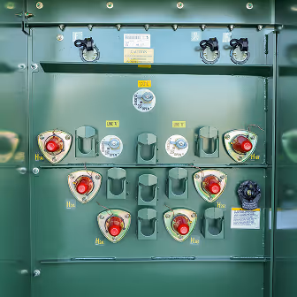 500 kVA Padmount primary dead front bushings with loadbreak switches and tap changer