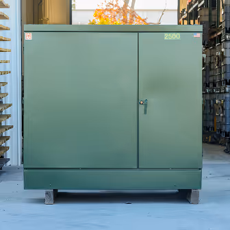 2500 kVA Padmount Front with cabinet door closed