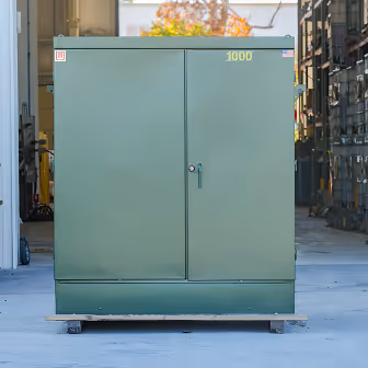 1000 kVA Padmount Front with cabinet door closed