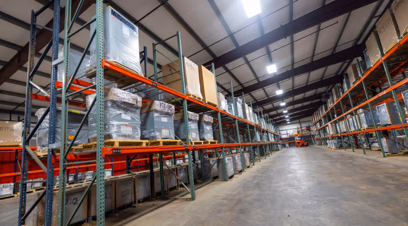 interior of maddox transformer warehouse in fountain inn, sc
