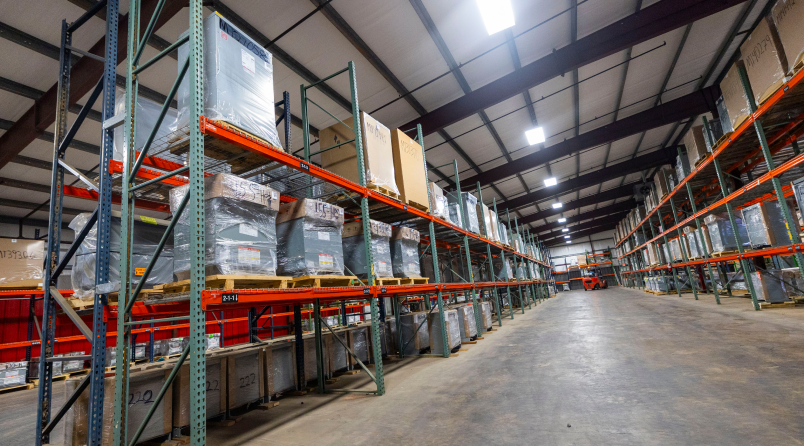 interior of maddox transformer warehouse in fountain inn, sc