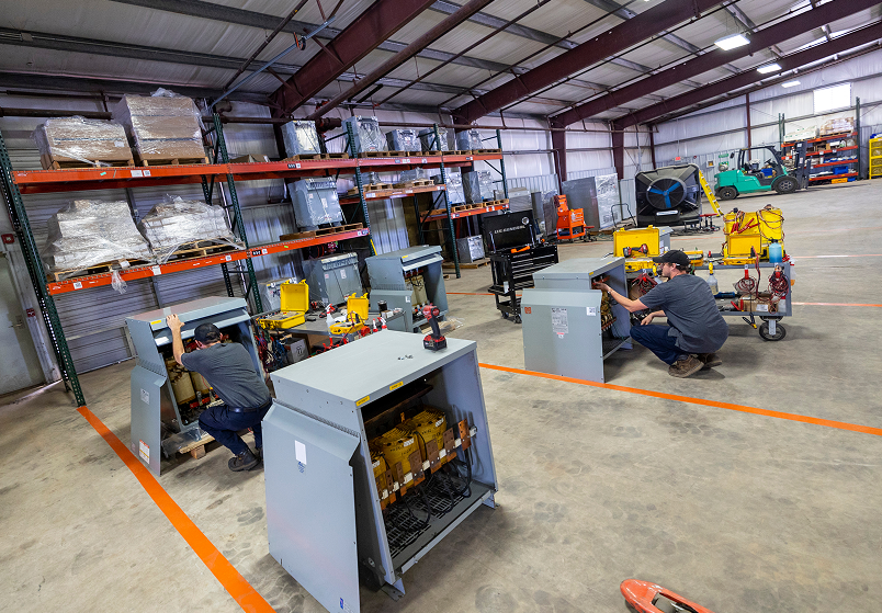 maddox transformer technician testing dry-type transformers in fountain inn, sc