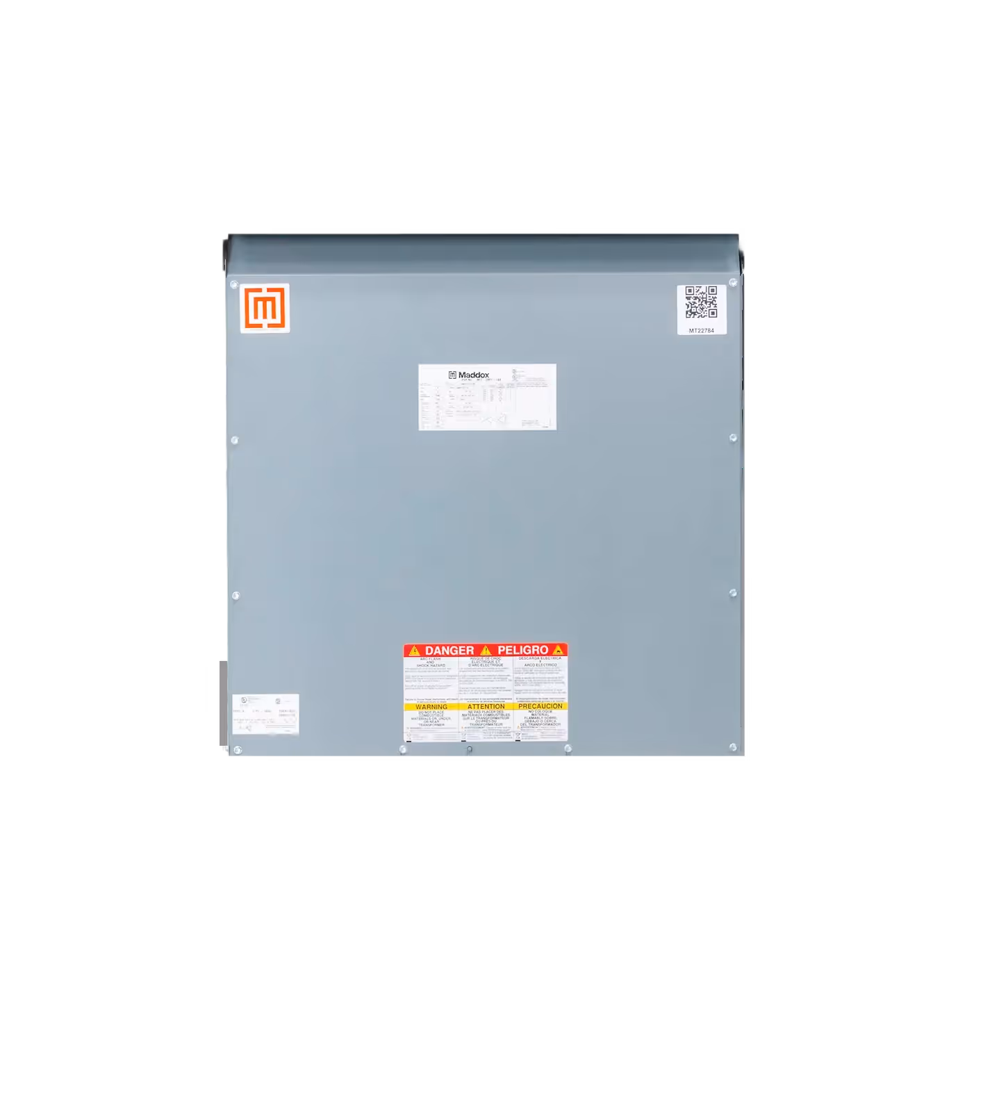 The cover of a Maddox Low Voltage Dry-type Transformer