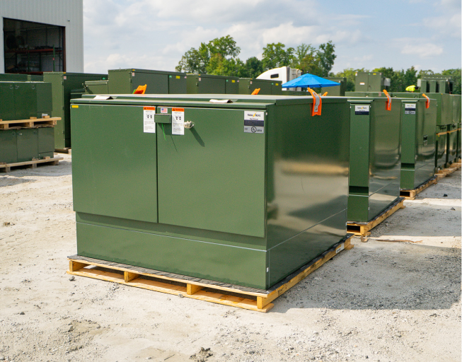 Contractor installing a Maddox medium voltage dry-type transformer