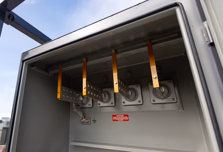 Switch handle on Maddox pad-mounted switchgear