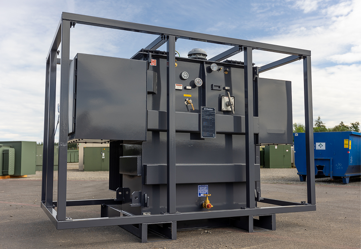Maddox pad-mounted switchgear with both doors open