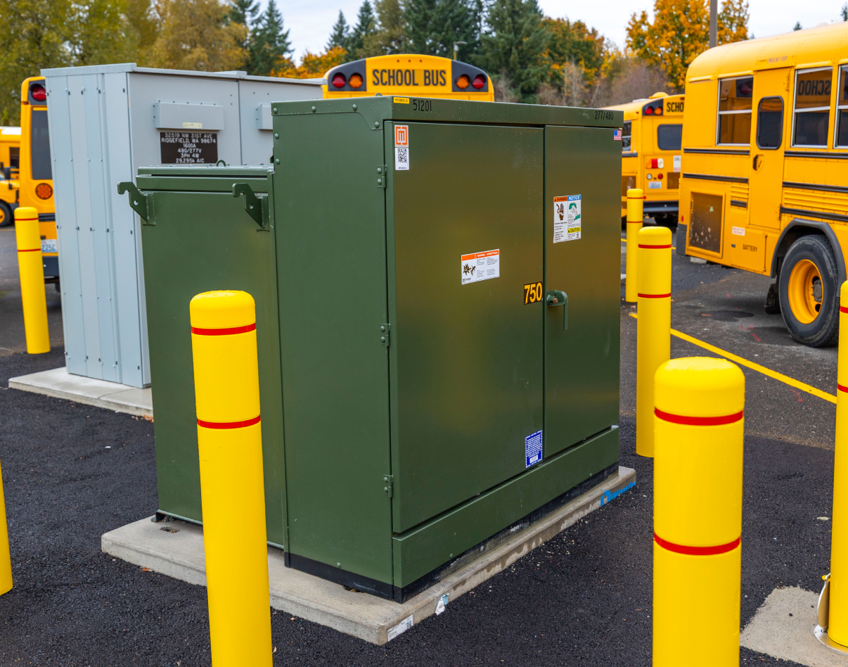 Contractor installing a Maddox medium voltage dry-type transformer