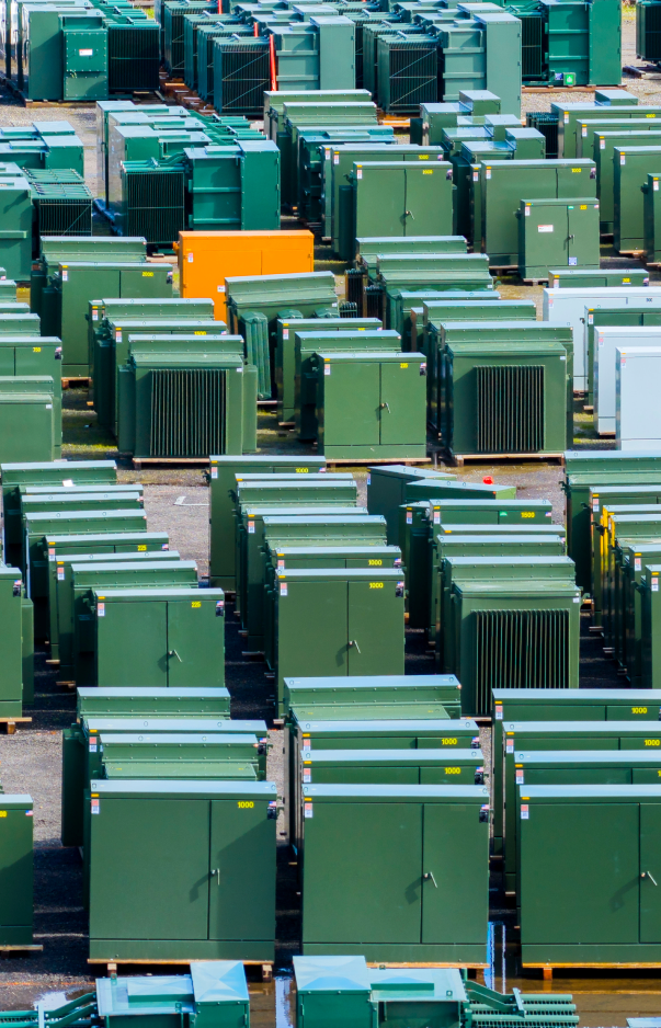 Transformers stored and ready for installation