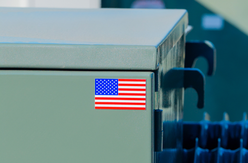 American flag decal on a Maddox transformer