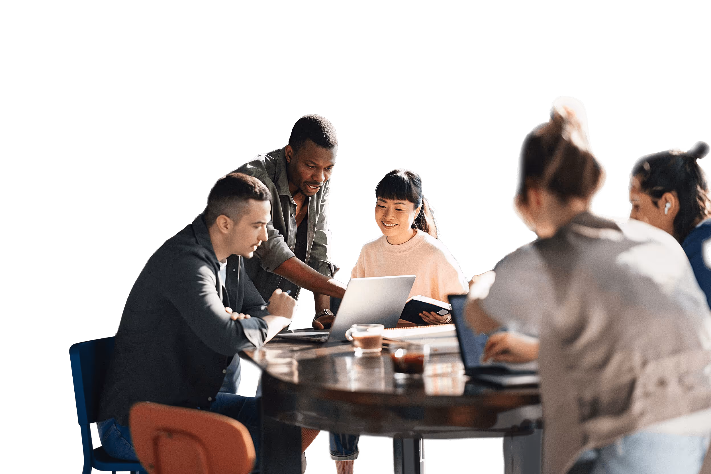 People at the business meeting