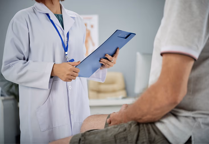 Doctor consulting patient in Los Angeles affordable family healthcare clinic