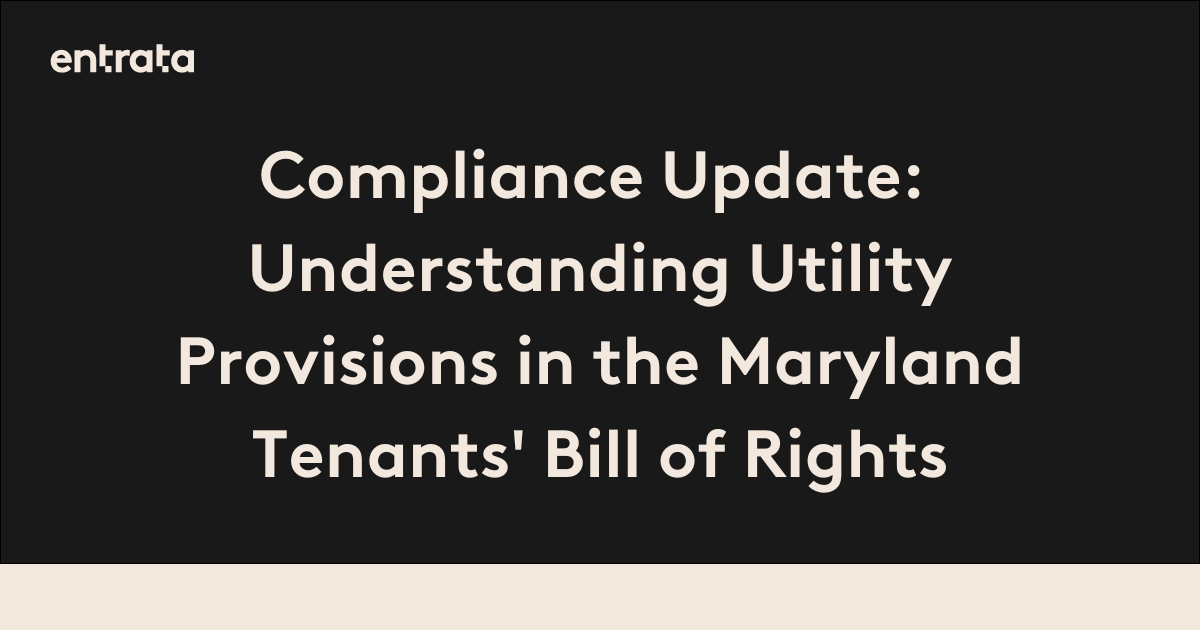 Compliance Update: Understanding Utility Provisions in the Maryland ...