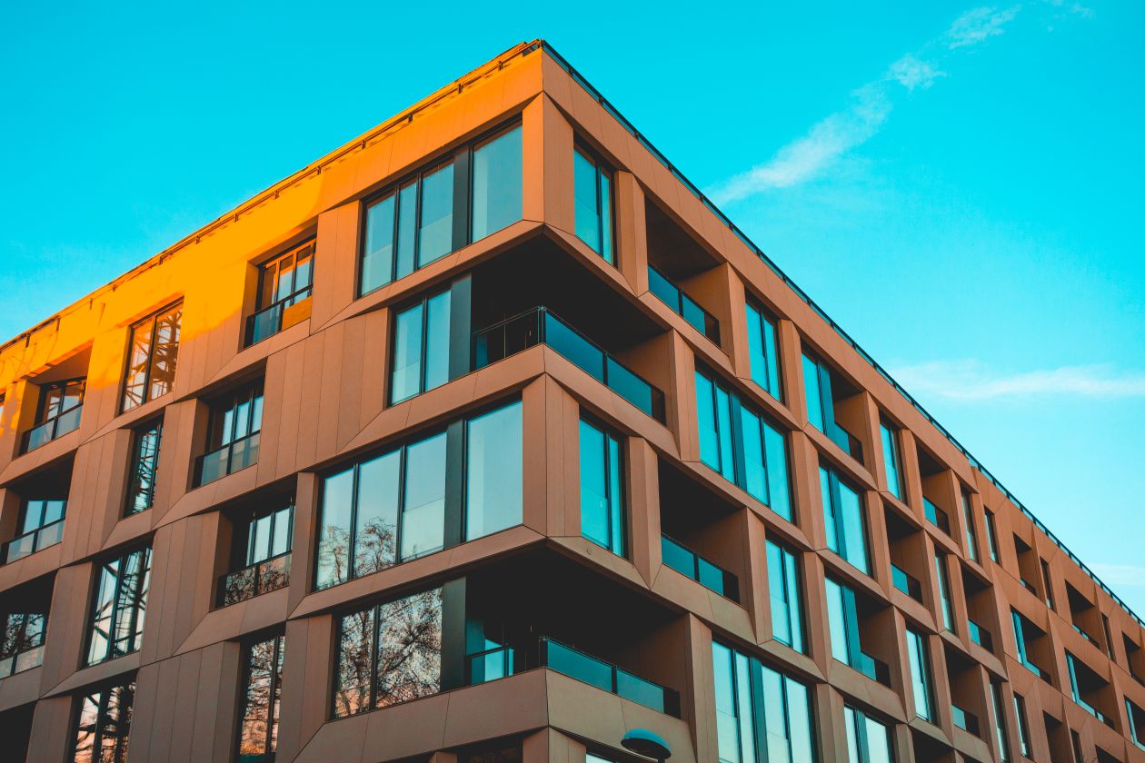 Apartment building and sky