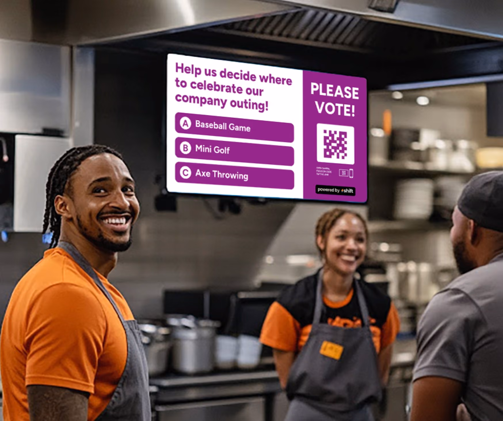 employee vote display screen