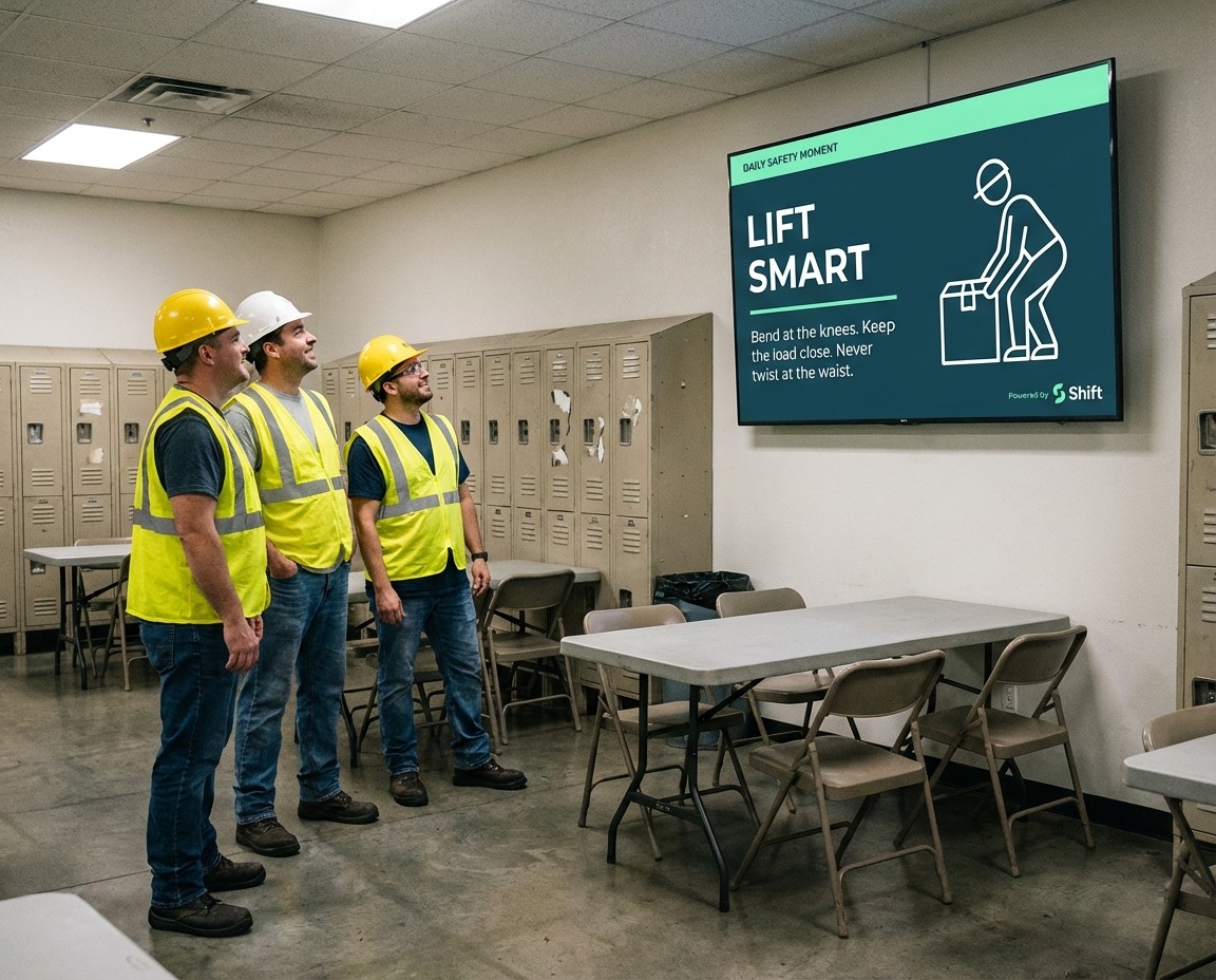 warehouse team lifting safety tip