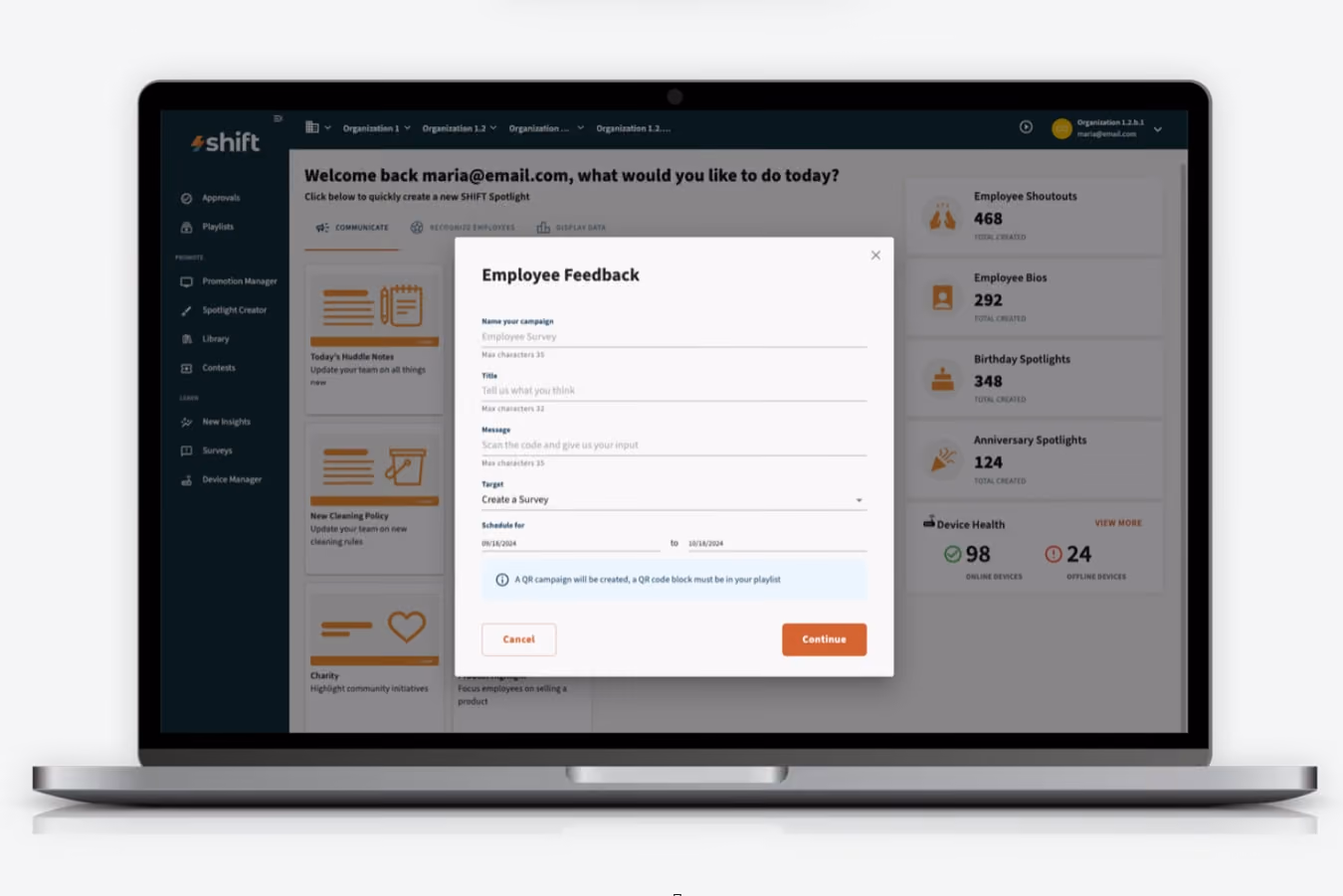 Login screen for the app featuring fields for username and password, along with a login button.