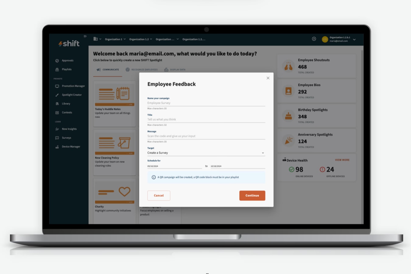 Login screen for the app featuring fields for username and password, along with a login button.