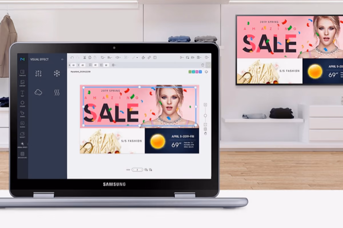 laptop showing sale info