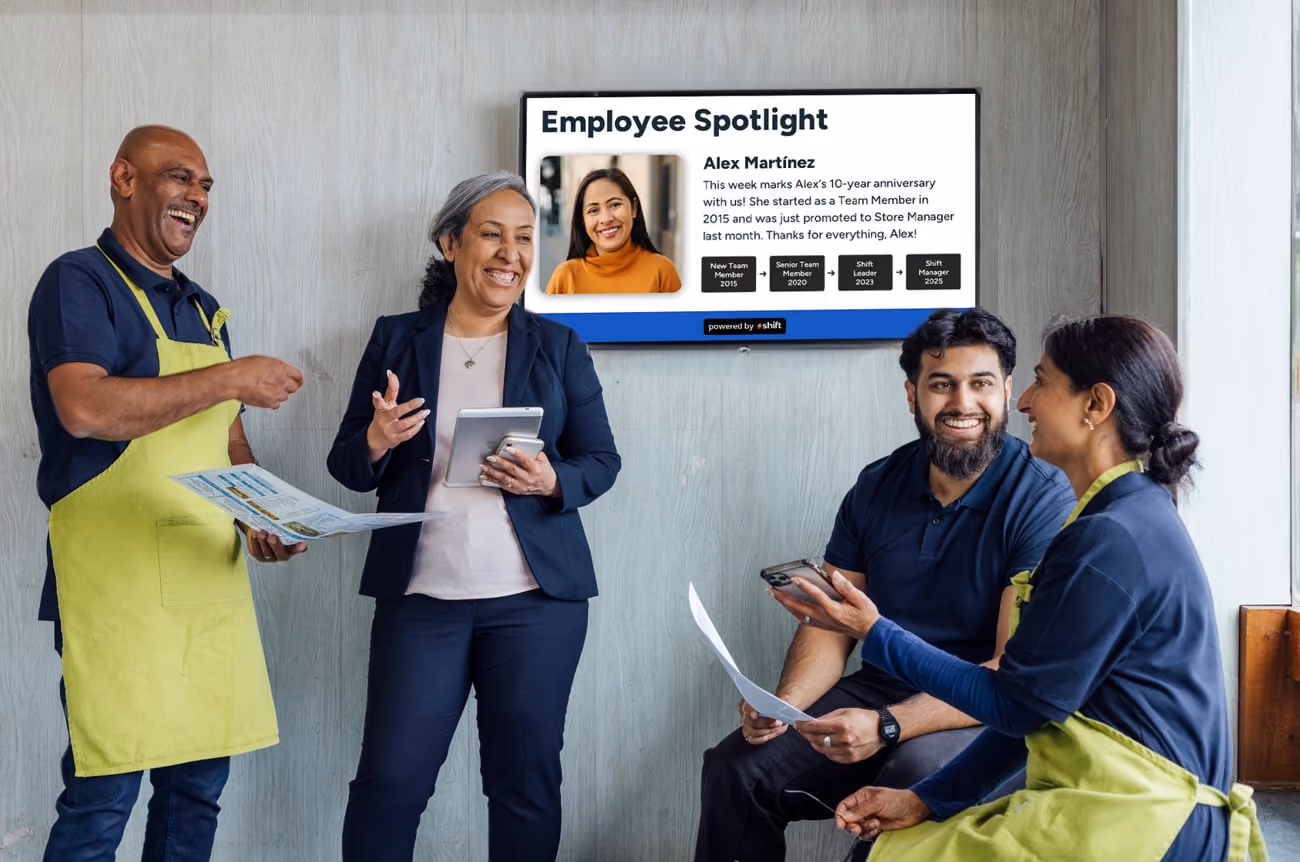 Employee spotlight highlighting engagement initiatives and showcasing team members' contributions to the workplace culture.