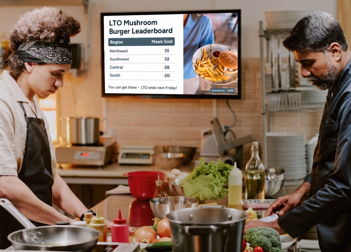 Two people in a kitchen chopping vegetables and preparing ingredients for a meal together.