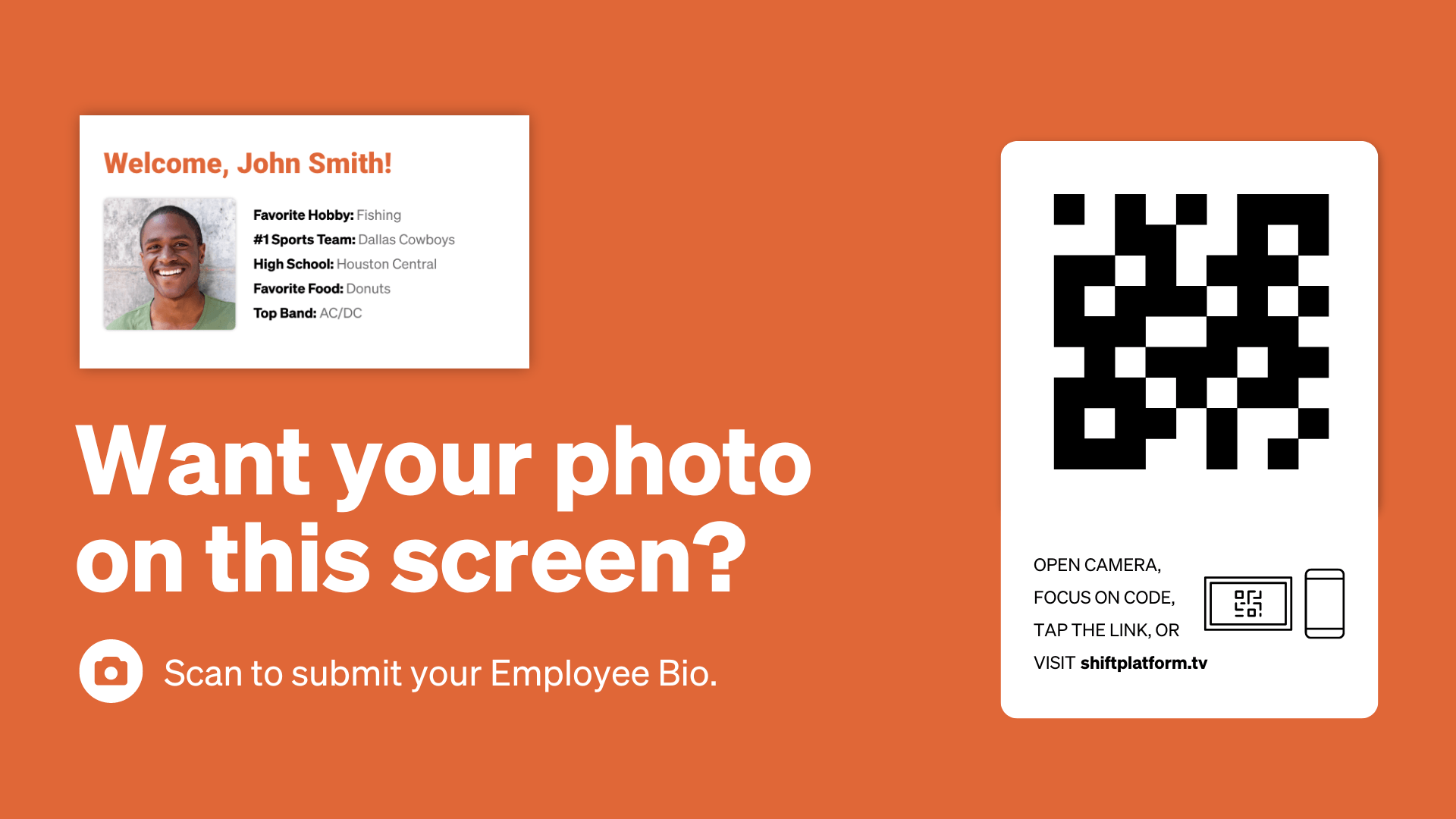 Welcoming a new team member through digital signage can be a great way to get both new and old staff acquainted.