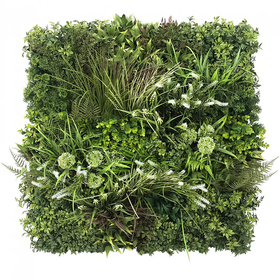 Large panel of artificial living plants