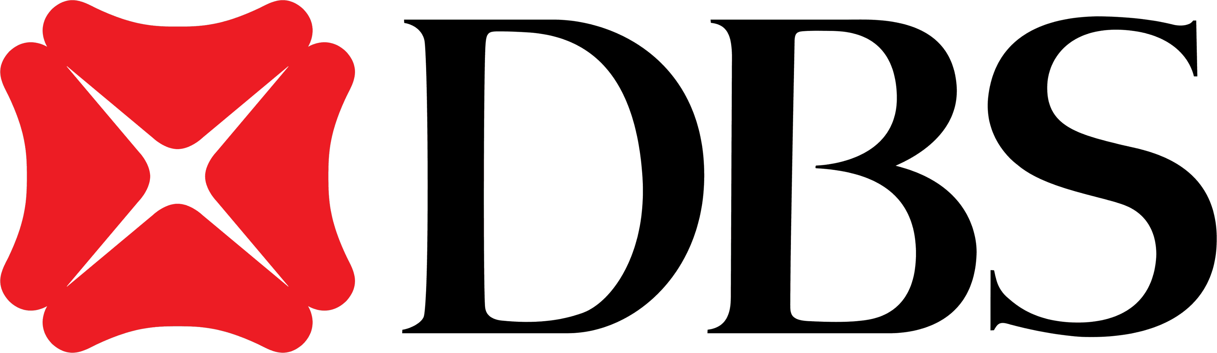 DBS company logo with stylized red geometric star symbol.