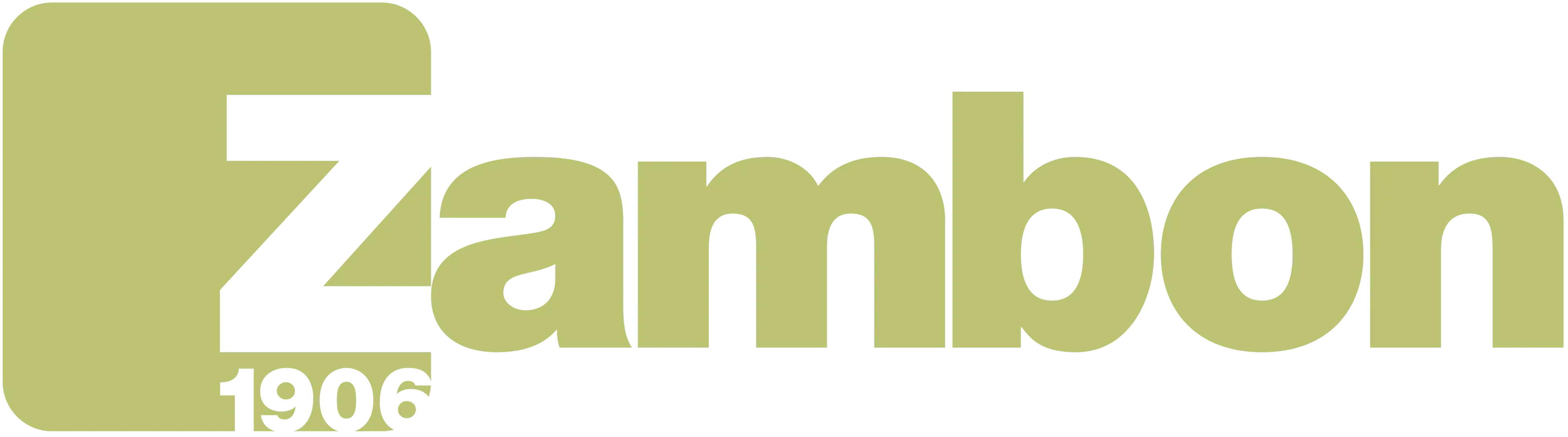 Zambon logo with stylized letter Z and the year 1906 below it.