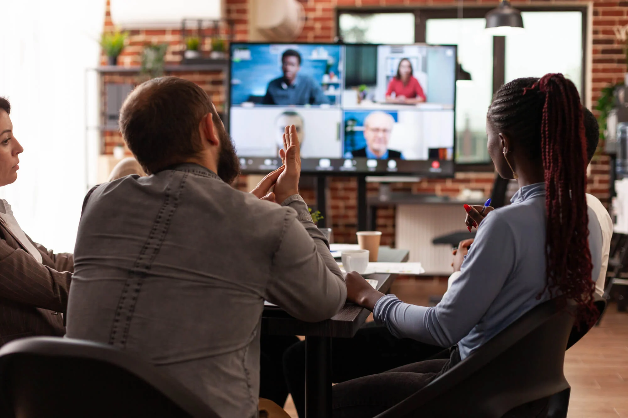 video call with the Nearshore Development Team