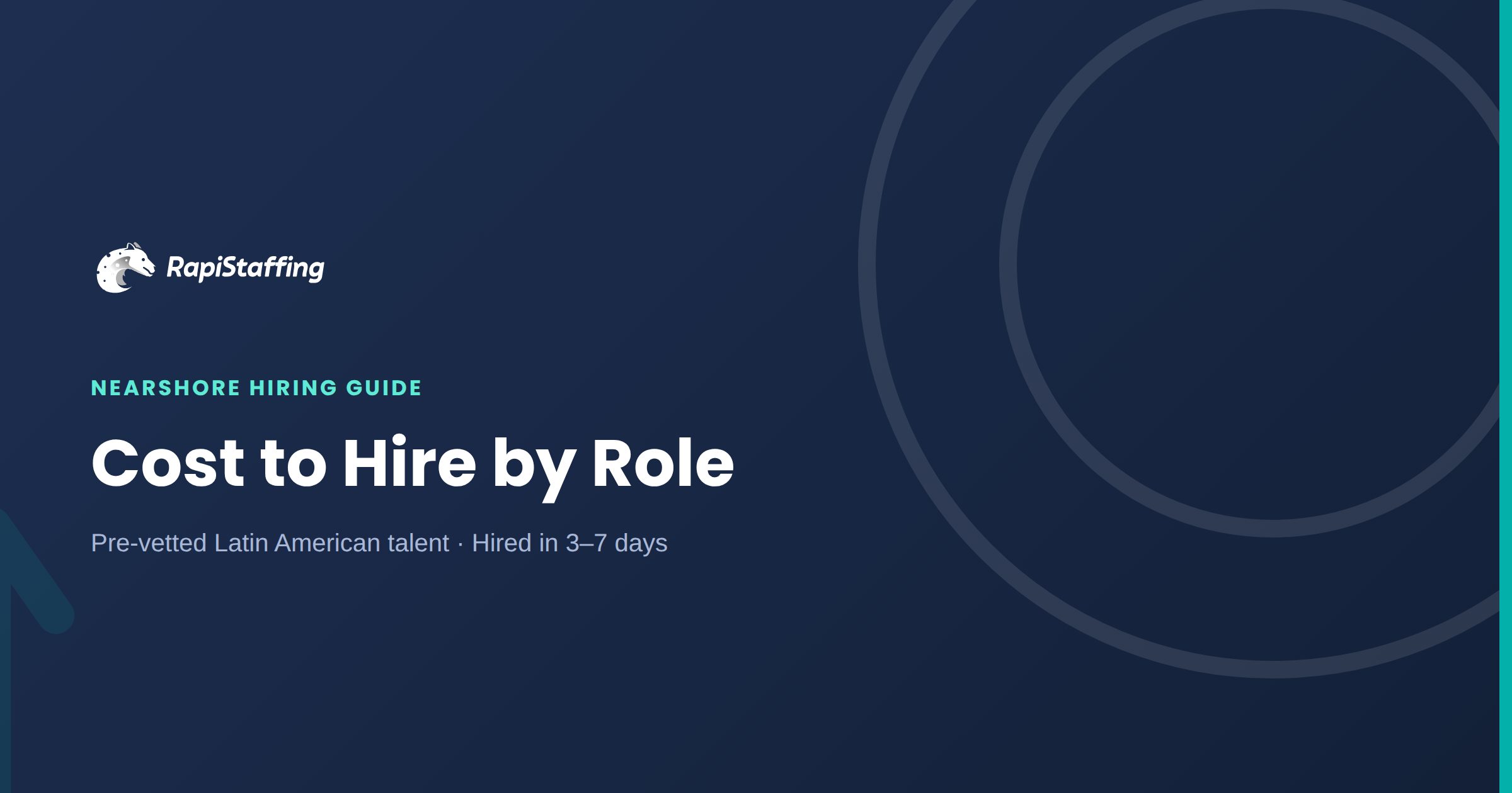 Cost comparison table for hiring roles in Latin America versus in-house U.S. hiring