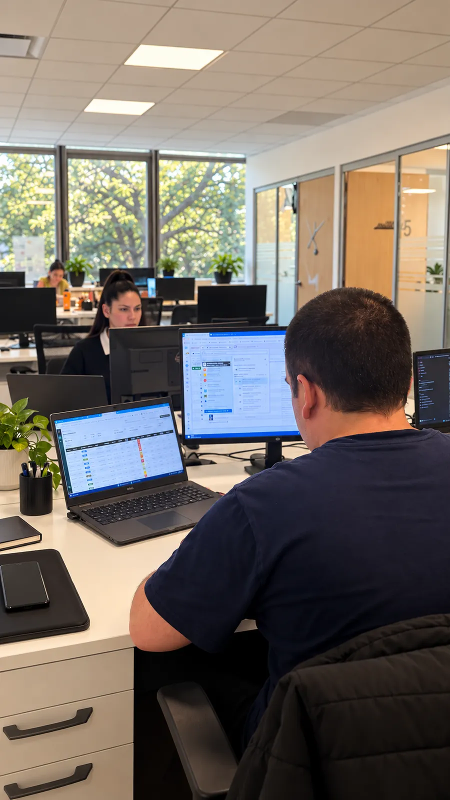 Equipo de Media + Loyalty de Red Hook Data trabajando en campañas