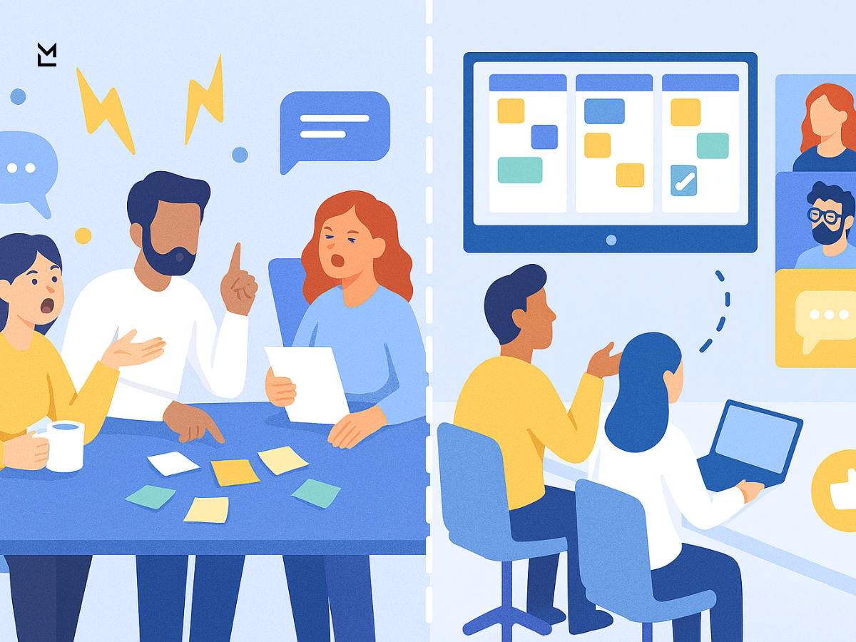 Team conflict versus structured digital planning