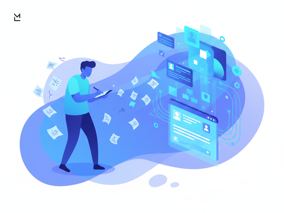 Man capturing chaotic notes into a digital system