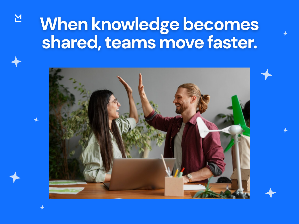 Shared expertise flowing smoothly across team