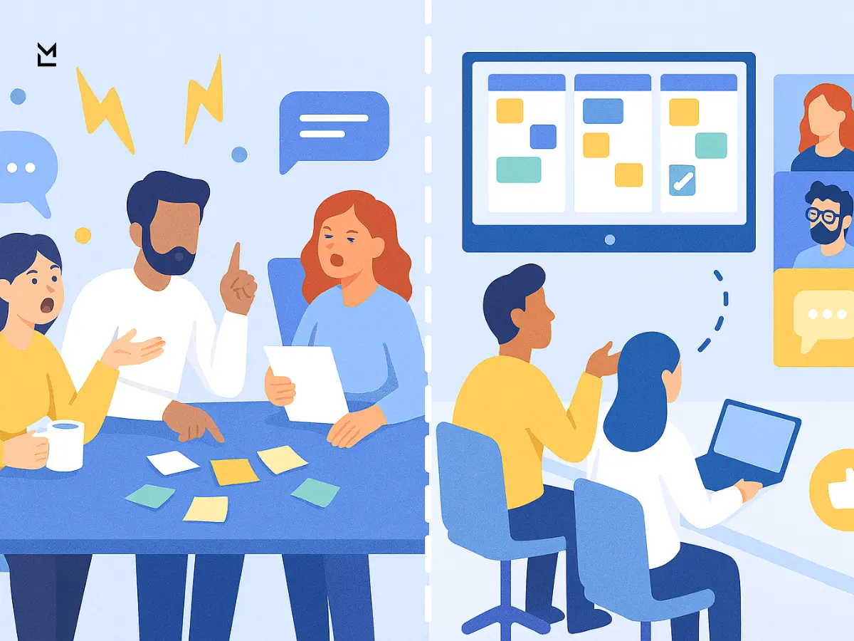 Team conflict versus structured digital planning