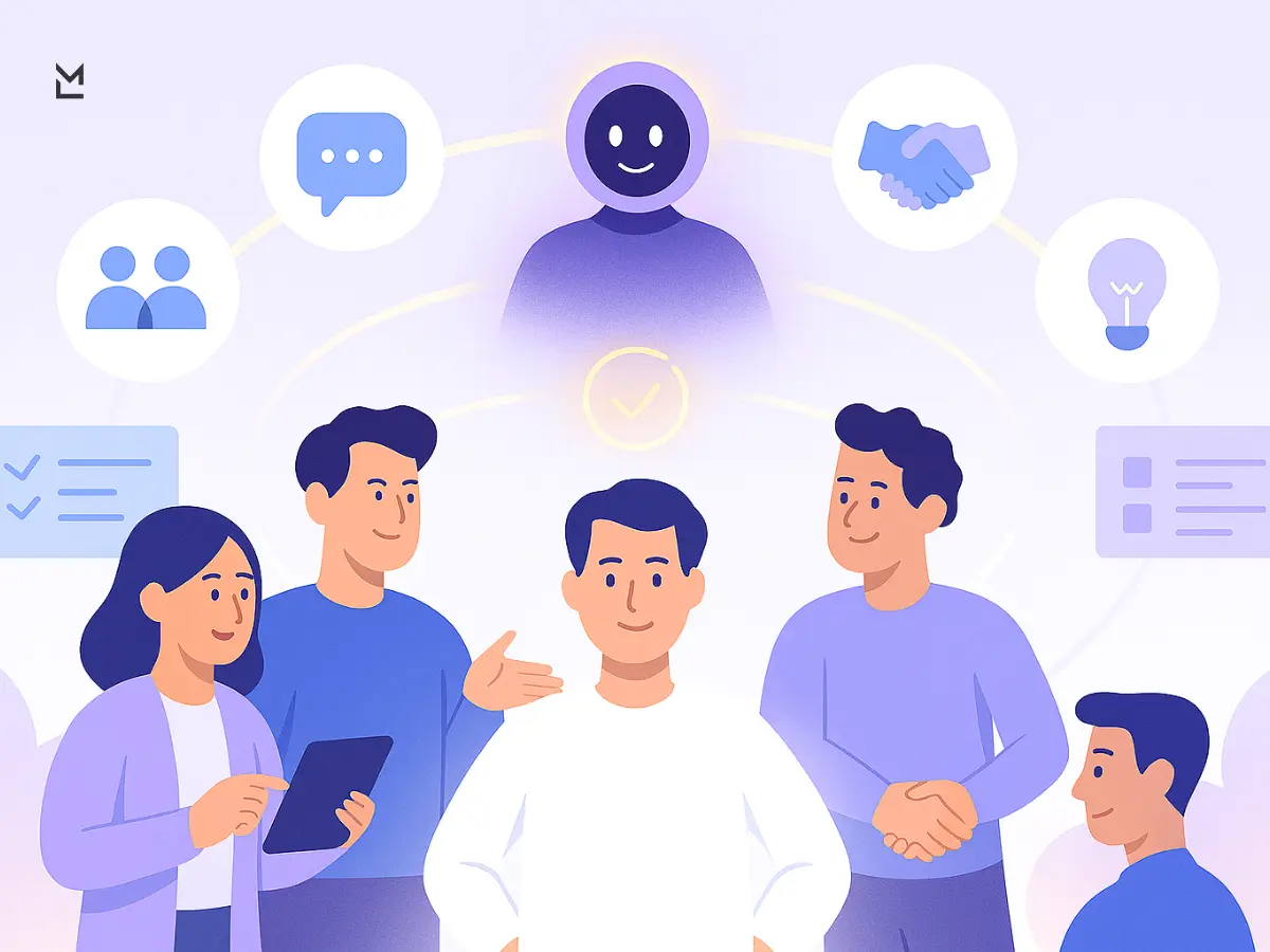 Team shows values with AI guidance