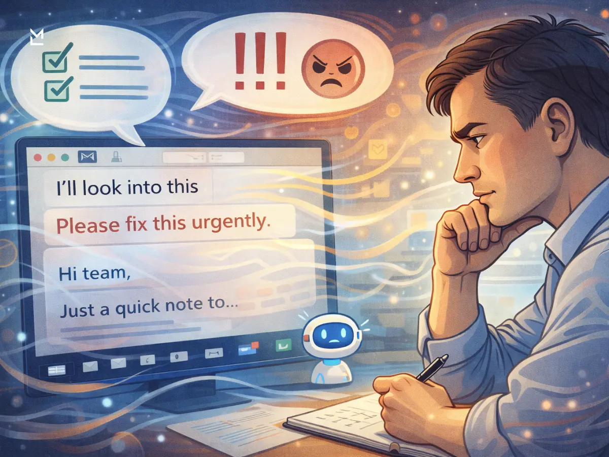 AI analyzing tone and meaning in text