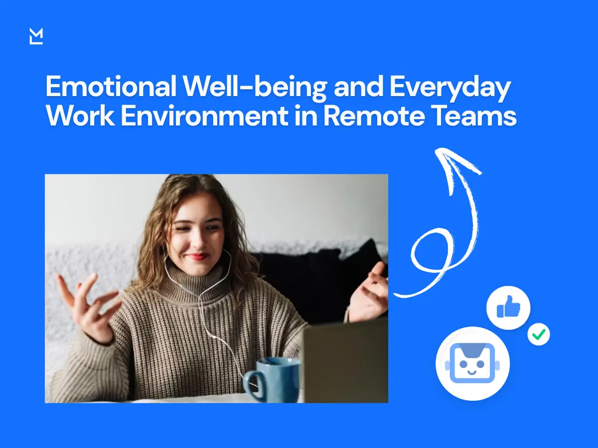 Remote team supporting emotional well-being at work