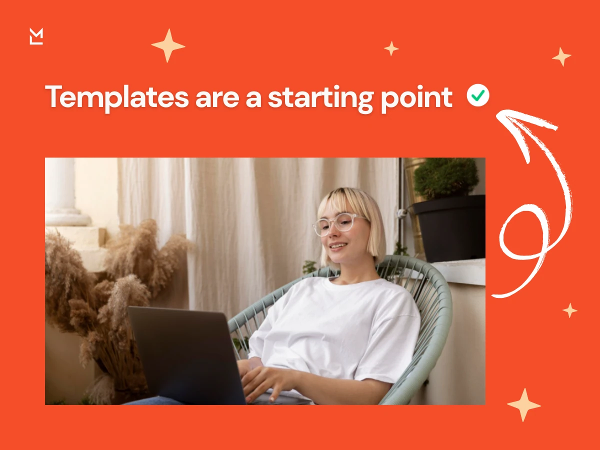 Person customizing a follow-up email template on a laptop