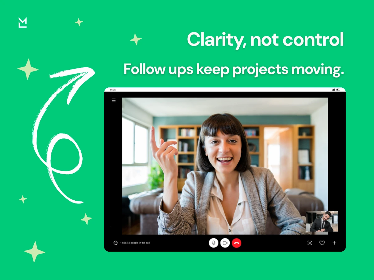 Woman on video call about project alignment