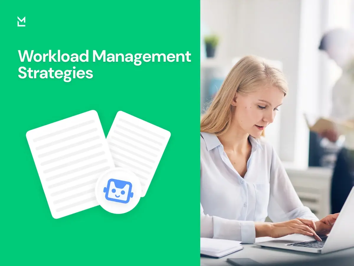 Professional using workload management strategies while working on laptop