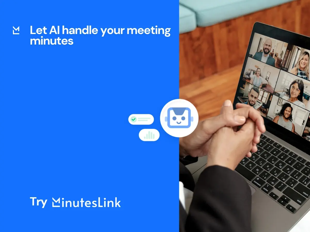 AI meeting minutes tool generating structured meeting notes during video call