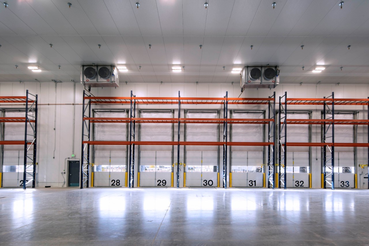Refrigerated loading dock with insulated panel walls and ceiling