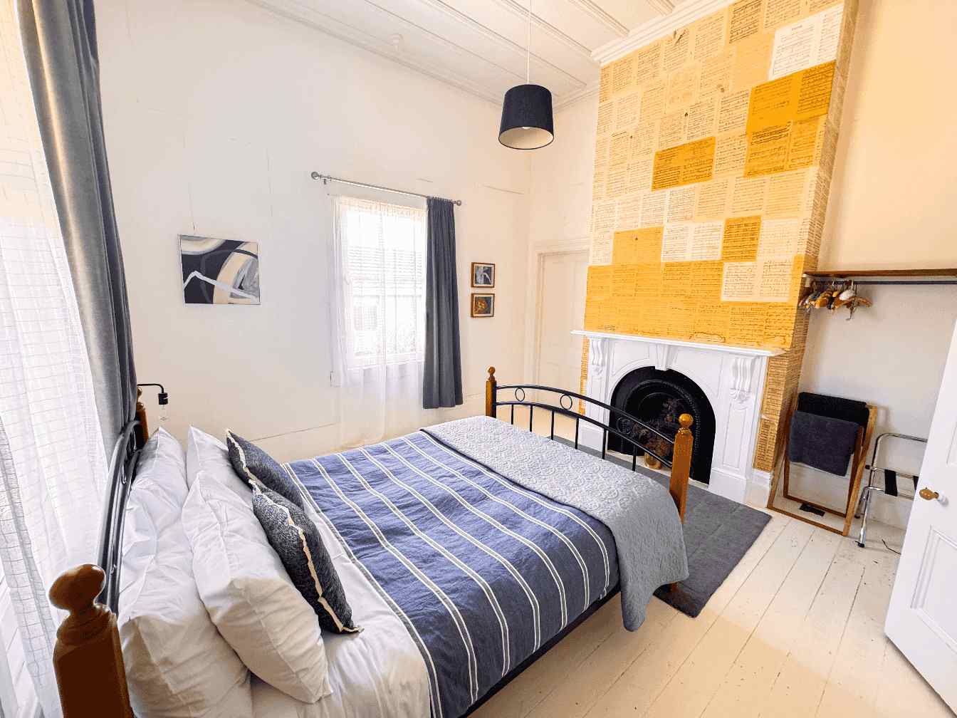 Accommodation in Gisborne Constables Quarters 4 bedroom house, photo is of front music bedroom 1