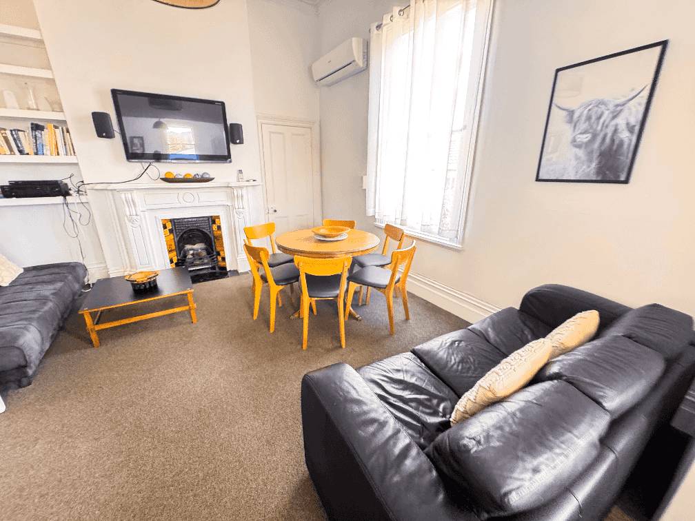Accommodation in Gisborne Constables Quarters 4 bedroom house, photo is of lounge area